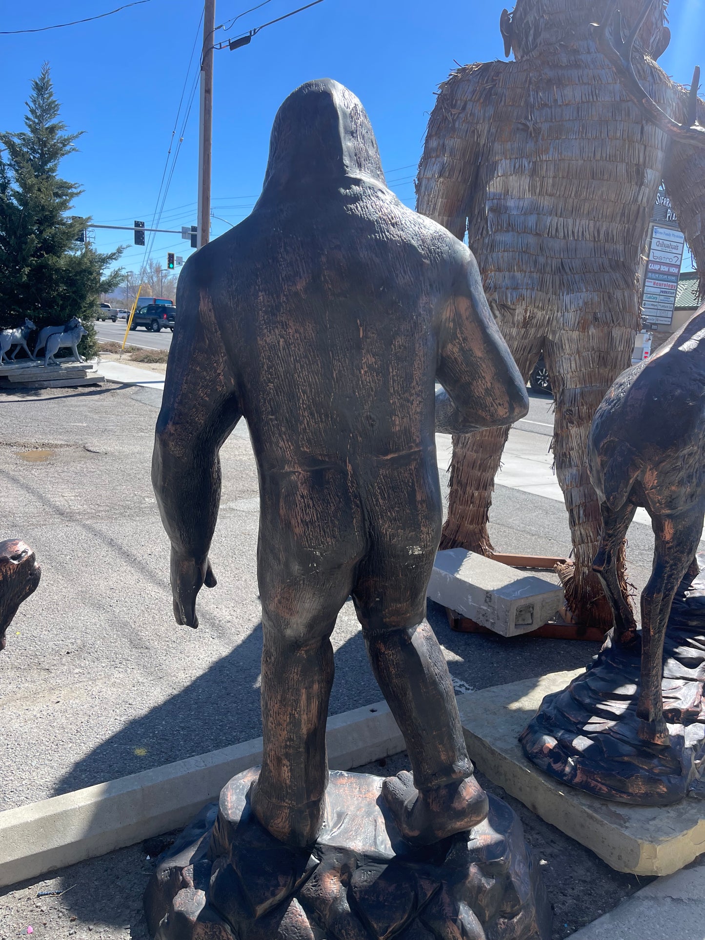 Big Foot with Base Custom Painted Aluminum Outdoor Statues