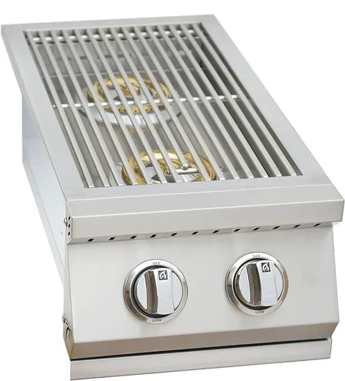 Built In Double Side Burner Stainless Steel with removable cover