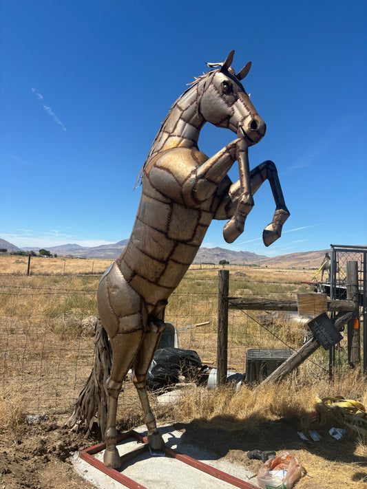 Standing Metal Horse